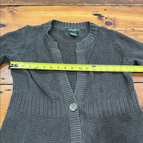 Eddie Bauer Forest Green Knit Cardigan Size Large - Picture 4 of 10